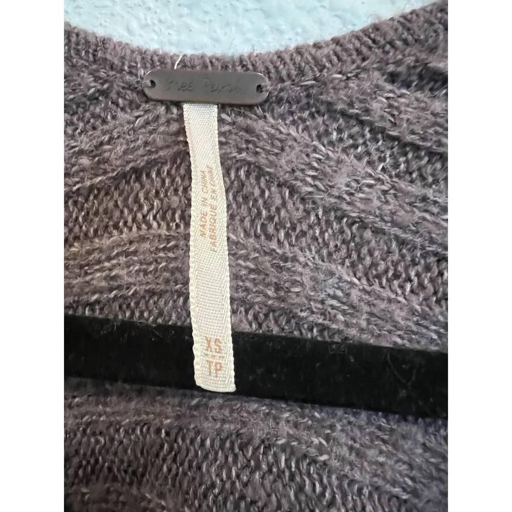 #694 Free People Brown Cardigan Sweater